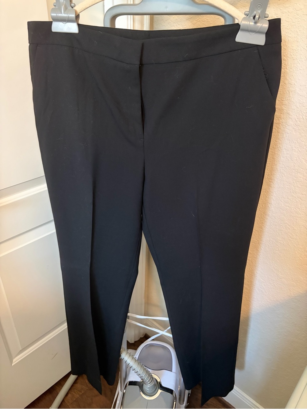 Chico's Black Straight-Leg Trousers